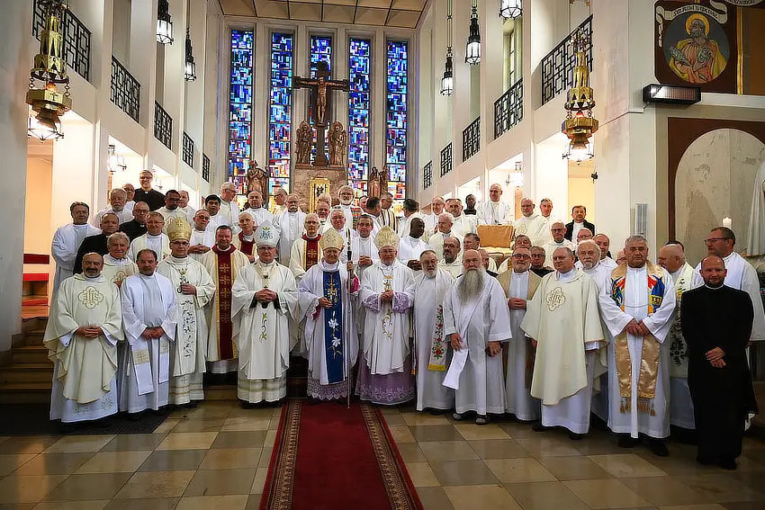 Obchody jubileuszowe w Pieniężnie - zdjęcie wspólne